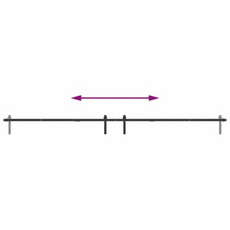 Ophangset voor schuifdeur 244 cm koolstofstaal 8