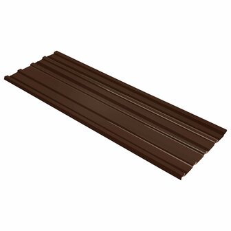 Dakpaneel 12 st Bruin 129 x 45 cm Gegalvaniseerd staal 1