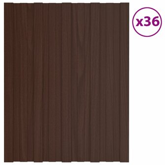 Dakpaneel 36 st Bruin 60 x 45 cm Verzinkt staal 2
