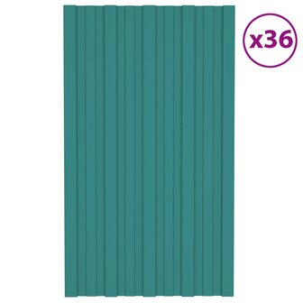 Dakpaneel 36 st Groen 80 x 45 cm Verzinkt staal 2