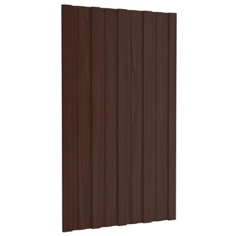 Dakpaneel 12 st Bruin 80 x 45 cm Verzinkt staal 1