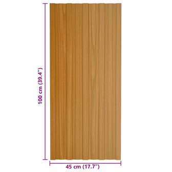 Dakpaneel 12 st Naturel 100 x 45 cm Verzinkt staal 7