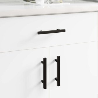 Kasthandgreep 12 st Zwart 150 x 12,3 x 35,2 mm Roestvrij staal 1