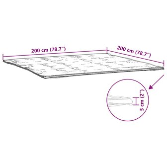 Matrasbeschermer 200x200 cm wit 6