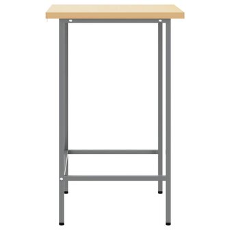Hoektafel Grijs 55 x 55 x 85 cm Staal en Geg engineered Hout 4