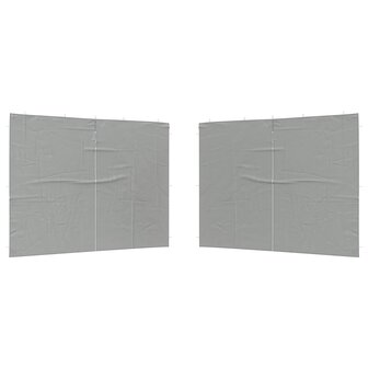 Partytent Zijwand 2 st 300 x 195 cm Lichtgrijs PE en staal 2