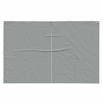 Partytent Zijwand 2 st 300 x 195 cm Lichtgrijs PE en staal 3