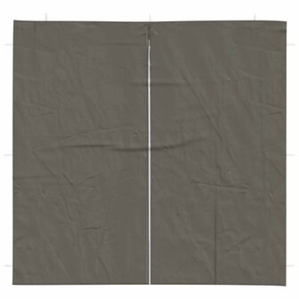 Partytent Zijwand 2 st 200 x 195 cm Antraciet PE en staal 3