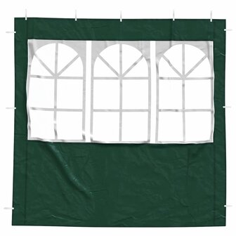 Partytent Zijwand 2 st 200 x 195 cm Groen PE en staal 3