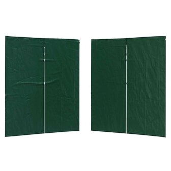 Partytent Zijwand 2 st 200 x 195 cm Groen PE en staal 2