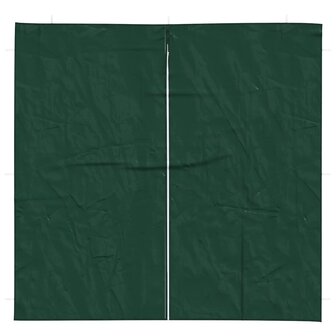 Partytent Zijwand 2 st 200 x 195 cm Groen PE en staal 3