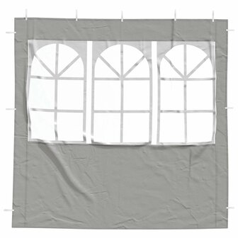 Partytent Zijwand 2 st 200 x 195 cm Lichtgrijs PE en staal 3