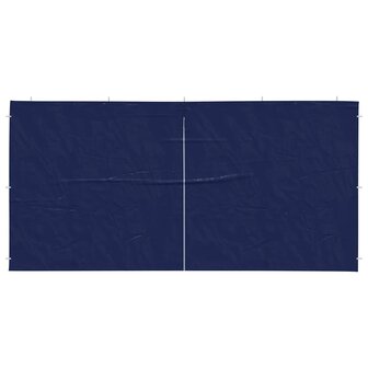 Partytent Zijwand 2 st 400 x 195 cm Blauw PE en staal 3