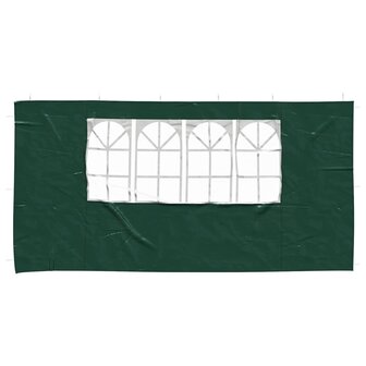 Partytent Zijwand 2 st 400 x 195 cm Groen PE en staal 3