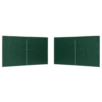 Partytent Zijwand 2 st 400 x 195 cm Groen PE en staal 2