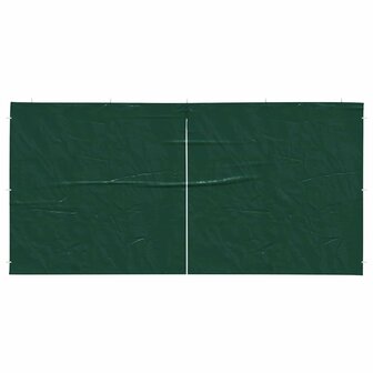 Partytent Zijwand 2 st 400 x 195 cm Groen PE en staal 3