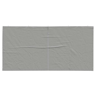Partytent Zijwand 2 st 400 x 195 cm Lichtgrijs PE en staal 3