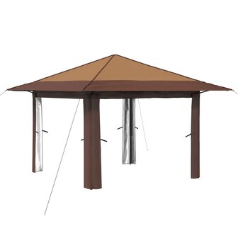 Gazebo zonder Zijwand Beige en Bruin 2