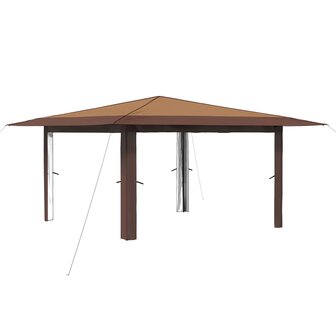 Paviljoen zonder Zijwand 4 x 4 m Beige en Bruin 2