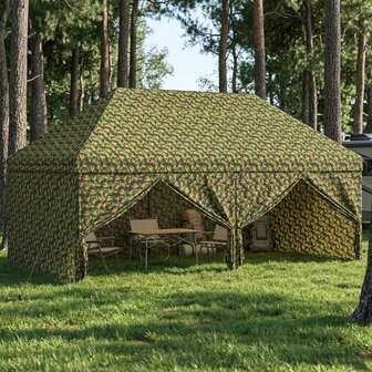 Tent met 4 Zijwanden 2,9 x 5,8 m Leger Camouflage 1