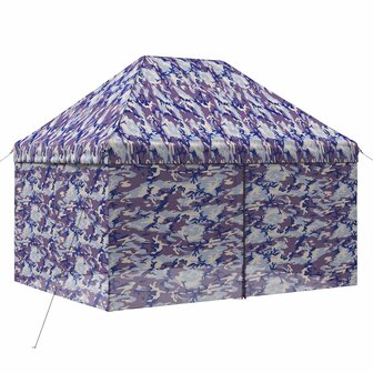 Pop-up Gazebo met 4 Zijwanden 2,9 x 4,3 m Blauw Camouflage 3