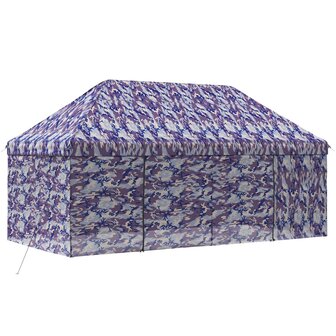 Pop-up Gazebo met 4 Zijwanden 3 x 6 m Blauw Camouflage 3