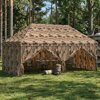 Pop-up Gazebo met 4 Zijwanden 3 x 6 m Bos Camouflage 1