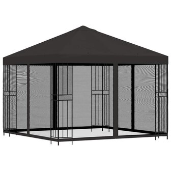 Tuin Gazebo met Zijwanden 3 x 3 m Antracietkleurig 3