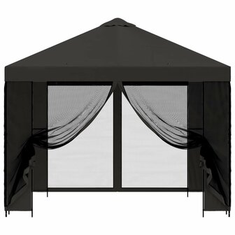 Tuin Gazebo met Zijwanden 3 x 3 m Antracietkleurig 5