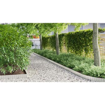 Grasrand 1000 x 15 x 0,03 cm Gegalvaniseerd staal zilver 4