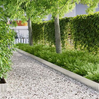Grasrand 1000 x 20 x 0,03 cm Gegalvaniseerd staal zilver 1