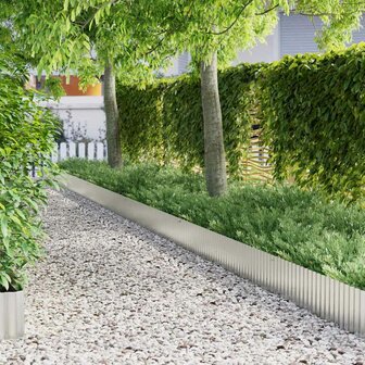 Grasrand 1000 x 25 x 0,03 cm Gegalvaniseerd staal zilver 1