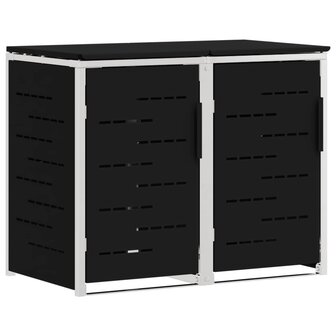Containerombouw for 2 Bins 240L Roestvrij staal Zwart 2