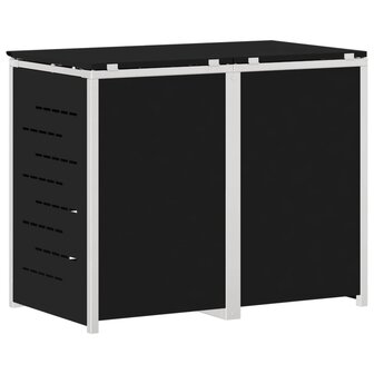 Containerombouw for 2 Bins 240L Roestvrij staal Zwart 9
