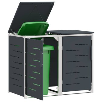 Containerombouw for 2 Bins 240L Roestvrij staal 3
