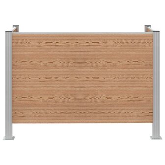 Afvalbak Schutting Bruin 161 x 85 x 115 cm Aluminium en WPC 4