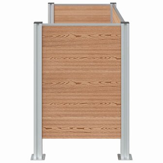 Afvalbak Schutting Bruin 161 x 85 x 115 cm Aluminium en WPC 5