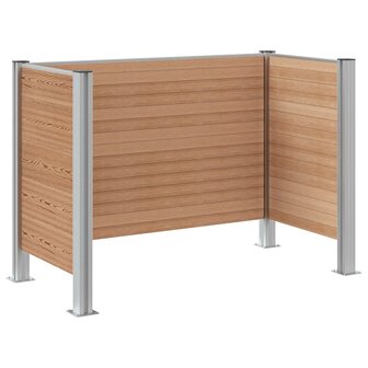 Afvalbak Schutting Bruin 161 x 85 x 115 cm Aluminium en WPC 6