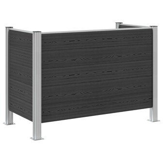 Afvalbak Schutting Grijs 161 x 85 x 115 cm Aluminium en WPC 2