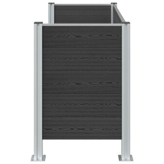 Afvalbak Schutting Grijs 161 x 85 x 115 cm Aluminium en WPC 5