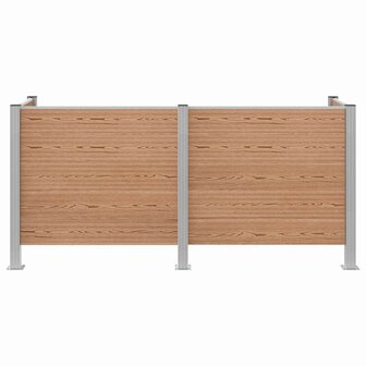 Afvalbak Schutting Bruin 237 x 85 x 115 cm Aluminium en WPC 4