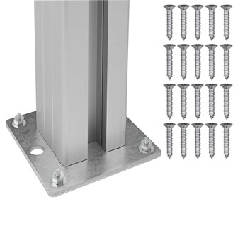 Afvalbak Schutting Bruin 237 x 85 x 115 cm Aluminium en WPC 8