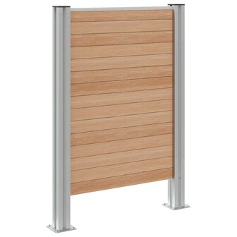 Afvalbak Schutting Bruin 85 x 12 x 115 cm Aluminium en WPC 5