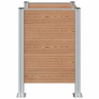 Afvalcontainer ombouw Bruin 85 x 85 x 115 cm Aluminium en WPC 5