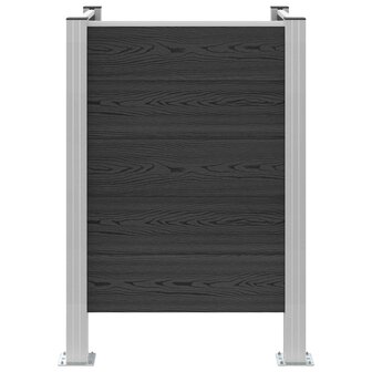 Afvalbak Schutting Grijs 85 x 85 x 115 cm Aluminium en WPC 4