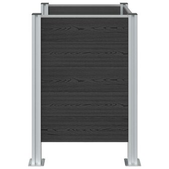 Afvalbak Schutting Grijs 85 x 85 x 115 cm Aluminium en WPC 5