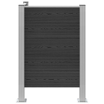 Afvalbak Schutting Grijs 85 x 85 x 115 cm Aluminium en WPC 4