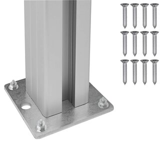 Afvalbak Schutting Grijs 85 x 85 x 115 cm Aluminium en WPC 7
