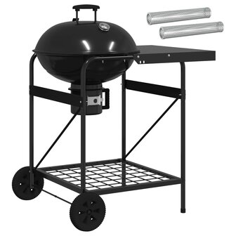 Houtskoolgrill met Rookbuizen 91 x 71 x 107 cm Staal Zwart 2