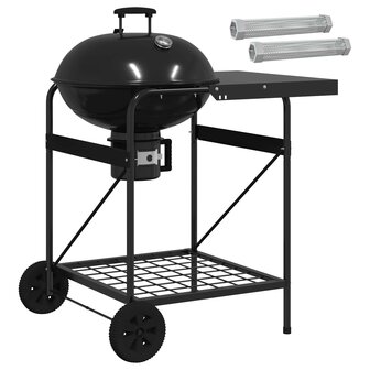Houtskoolgrill met Rookbuizen 91 x 71 x 107 cm Staal Zwart 2